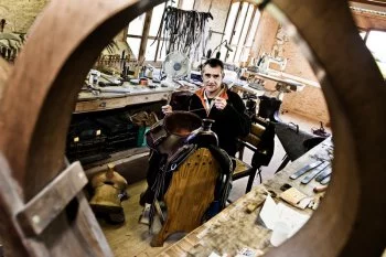 Gérald Minier, artisan sellier à Esparsac